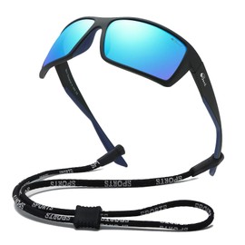 Bevi Polarized Sports Sunglasses Unbreakable TR90 Frame and UV 400 Protection for Men and Women Cycling Running Driving Golf Q2677C2