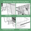 JAQ Small Dish Drying Rack in Sink Adjustable 14.96" to