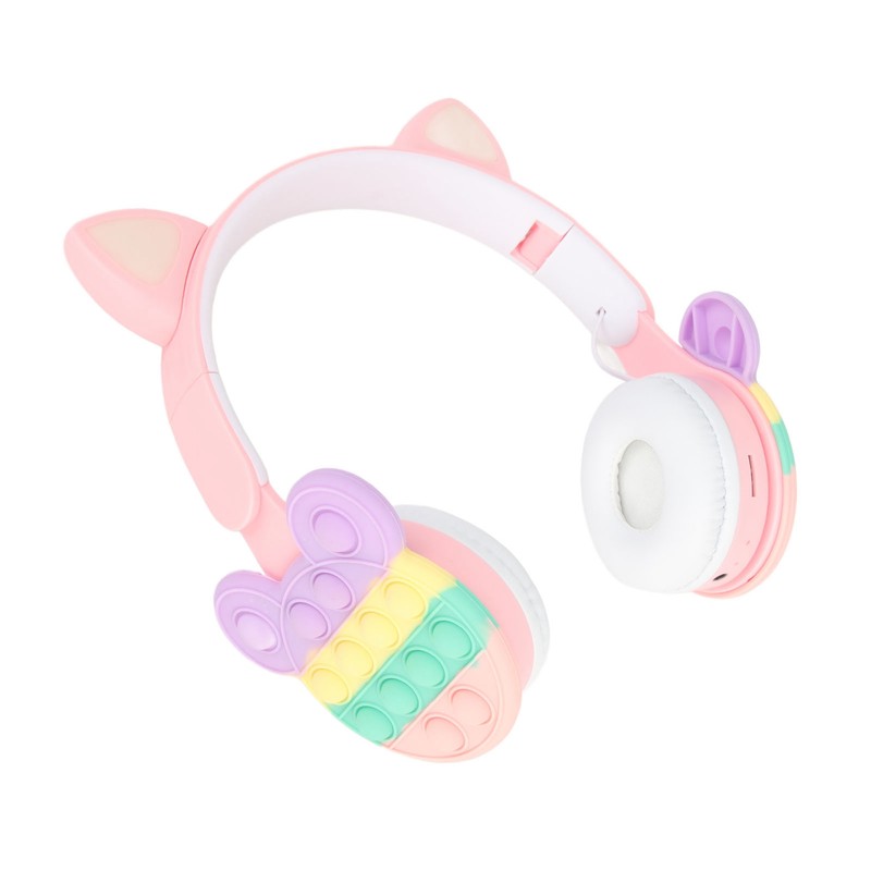 Bluetooth Cat Ear Headphones Fashionable Light Up Wireless Headset for