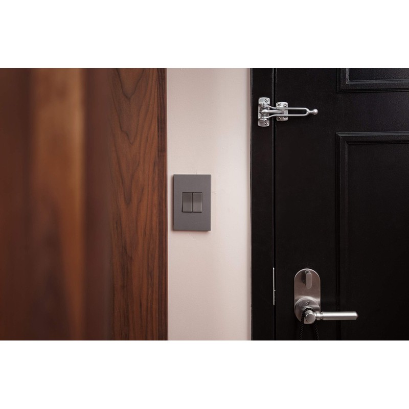 Adorne ASPD1531M4 Paddle Switch, Half-Size, 15A in Magnesium Finish