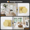 goldenwarm Gold Door Knobs Closet, Zinc Alloy Square Ball Brushed