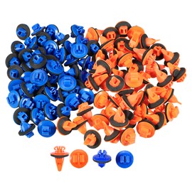 Partuto Fender Flare Clips No.7549535010/7539735010 - Car Inner Bumper Door Fender Fastener Rivet Kit - for Toyota 4Runner 2003-2023 Plastic Blue - 50 Set