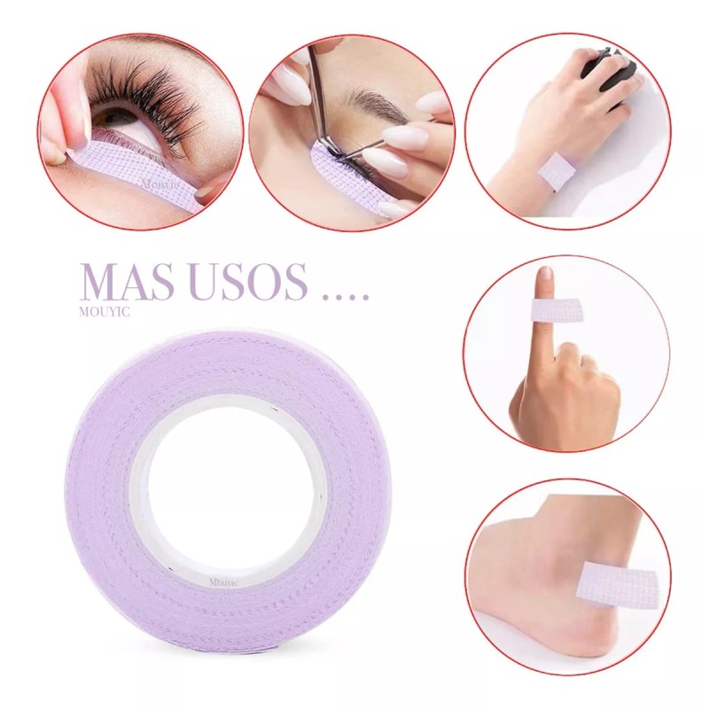 Iconsign 3 Cintas Extensión De Pestañas Micropore Papel Cinta
