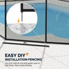 VINGLI 4Ft x 12Ft Black Pool Fence Swimming Pool Fence
