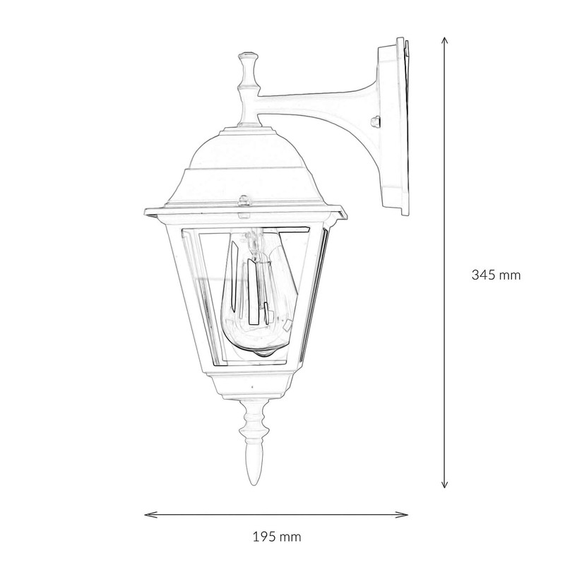 Outdoor Applique Wall Lamp "Tirol" / Garden Lantern / Outdoor