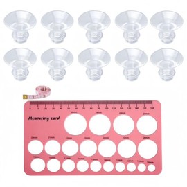 THJOPOKEEL 12 Piezas Insertos de Brida para Extractor de Leche con Regla Suave y Regla para Pezones, 5 Tamaños de Repuestos de Silicona para Spectra s1/s2/s9/s10/s12, Accesorios para Extractores de Leche