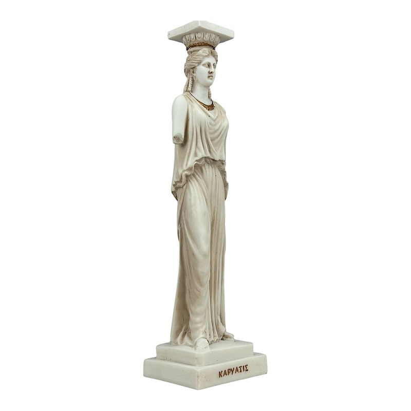 Caryatide Erechtheion Acropolis Athens Female Figure Greek Grey Patina Statue
