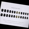 Nail Tip, Short, 24 Pieces, Nail Tip, False Claws, Cat