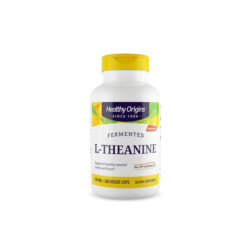 Healthy Origins L-Theanine (AlphaWave) 100 mg , 180 Veggie Caps