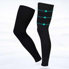 UV Protection Sports Leg and Foot Sleeves Cool Sleeves White/M 2ea