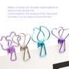100pcs Binder Clips Cute Flower Shape Metal Hollowed Long Tail