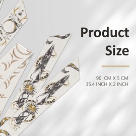 3 Pack Scarf Bags for Women Silk Neck Handbag Scarf Hair Neck Narrow Scarves Women's Fashion Scarves (Lattice)