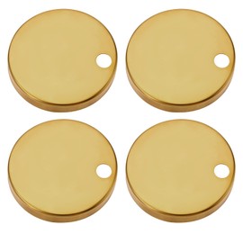 LT Easiyl 4 Pack Toilet Seat Hinge Cover 60mm Hinge Fixing Covers 304 Stainless Steel Toilet Bowl Top Fixing Decorative Covers Set Gold