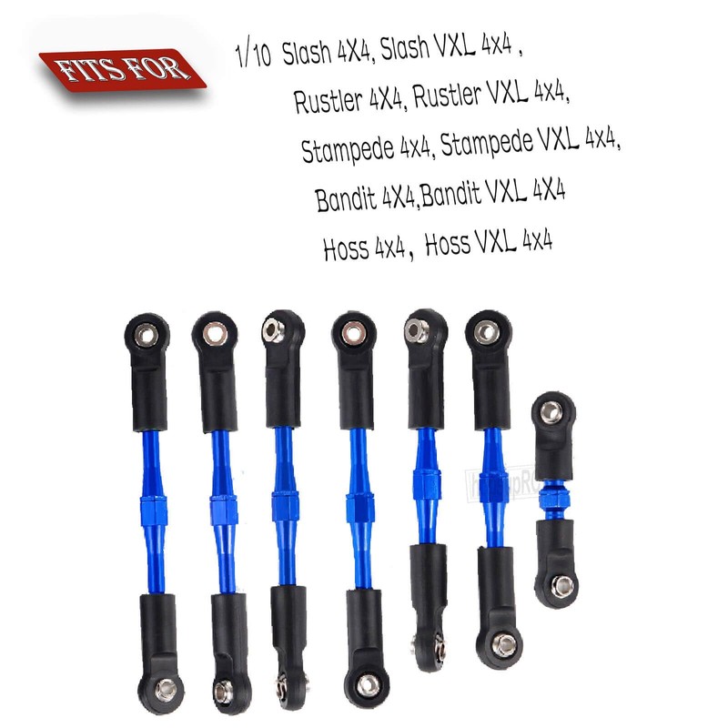 hopsupRC Adjustable Turnbuckles Upgrades Part for 1/10 Slash/Rustler/Stampede/Bandit VXL 4WD,