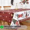 Yofori Christmas Table Cloth Rectangle Heavy Duty Vinyl Red Christmas