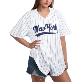 Baseball Jersey Shirt for Women Fan Number 22/27 Stripes Jersey Baseball Mom Shirts for Party Baseball Gift