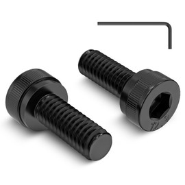 Pack of 120 M4 x 10mm Hex Socket Cap Screws M4 Screws Black Carbon Steel Cylinder Head Screws Allen Screws Full Thread with Key