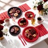 Uiifan 144 Pcs Plastic Plates for Party Set 9" Dinner