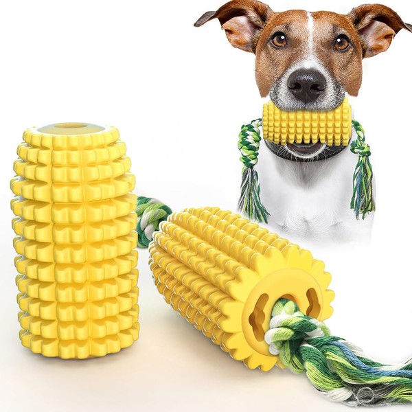 RUIFANDAHK Corn-Shaped Dog Chew Toy: Floating Dental Rope Toy with