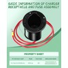 ILVGOLF 48 Volt Charger Receptacle and Fuse Assembly for Club