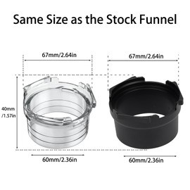 Portafilter Funnel for Ninja Luxe Cafe | Upgrade Aluminum Alloy Replacement Dosing Funnel Compatible with Ninja Luxe Café Premier Series ES601 & ES601C Models