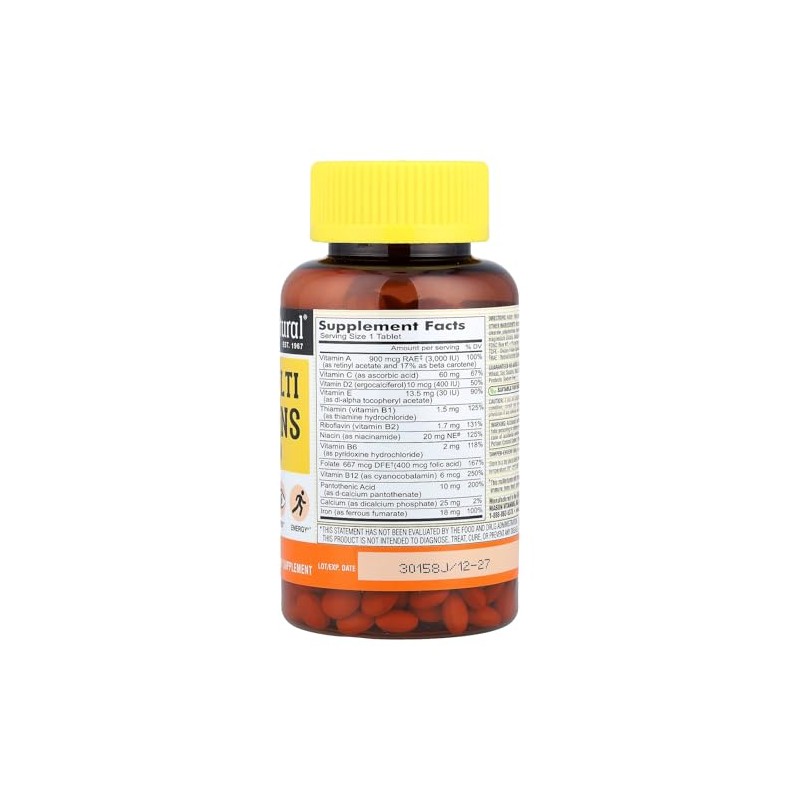 Mason Vitamins Mason Daily Multiple Vitamins With Iron Tablets