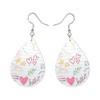 Doodle Notebook Paper Teardrop Earrings - Fun School-Themed Dangle Earrings