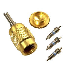 CPS TLVC1 - Valve Core Tool with 4 Replacement Cores for Convenient Pocket-Sized Access