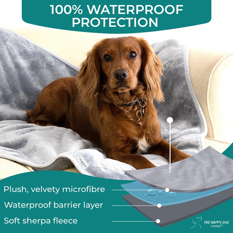 100% Waterproof Dog Blankets for Small & Medium Dogs –