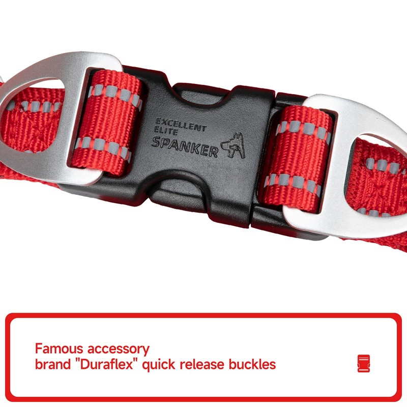 EXCELLENT ELITE SPANKER Reflective Nylon Dog Vest Harness EVA Padded