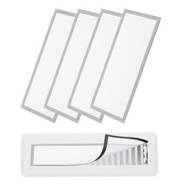 YOKIVE 5 Pcs Magnetic Floor Vent Covers, Floor Register Cover PVC Mesh Air Vent Screen Filters, Great for Home Floor, Wall, Ceiling, Catch Debris Hair Dust (White, 11-Inch x 5-Inch)