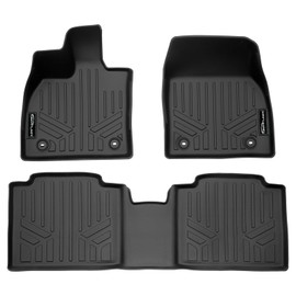 SMARTLINER All Weather Protection Custom Fit Black 2 Row Floor Mat Liner Set Compatible with 2023-2025 Lexus RZ