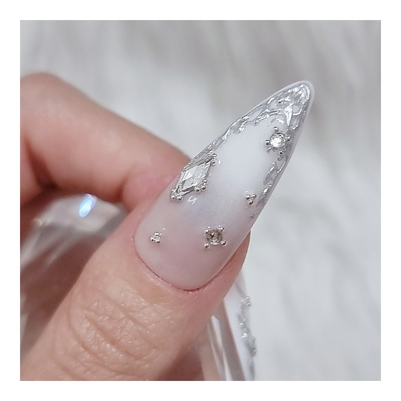 Wedding Jungle Handmade Nail Tips - Short Oval / 웨딩정글
