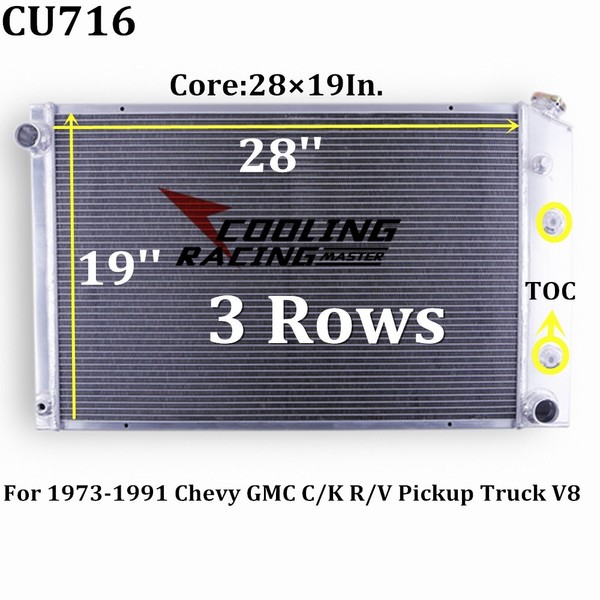 LUXERAD Aluminum Radiators for 1978-1991 GMC C/K/R/V 1500 2500 3500