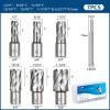 XCAN Annular Cutter Set 6 Pcs Weldon Shank 3/4” Cutting