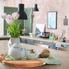 Reallnaive 6 Pcs 11" Acacia Wood Lazy Susan Organizer Set,