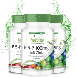 Pyridoxal-5 Phosphate 100 mg Active Vitamin B6 P-5-P with Zinc High Dose and Vegan 270 Capsules (90 x 3)