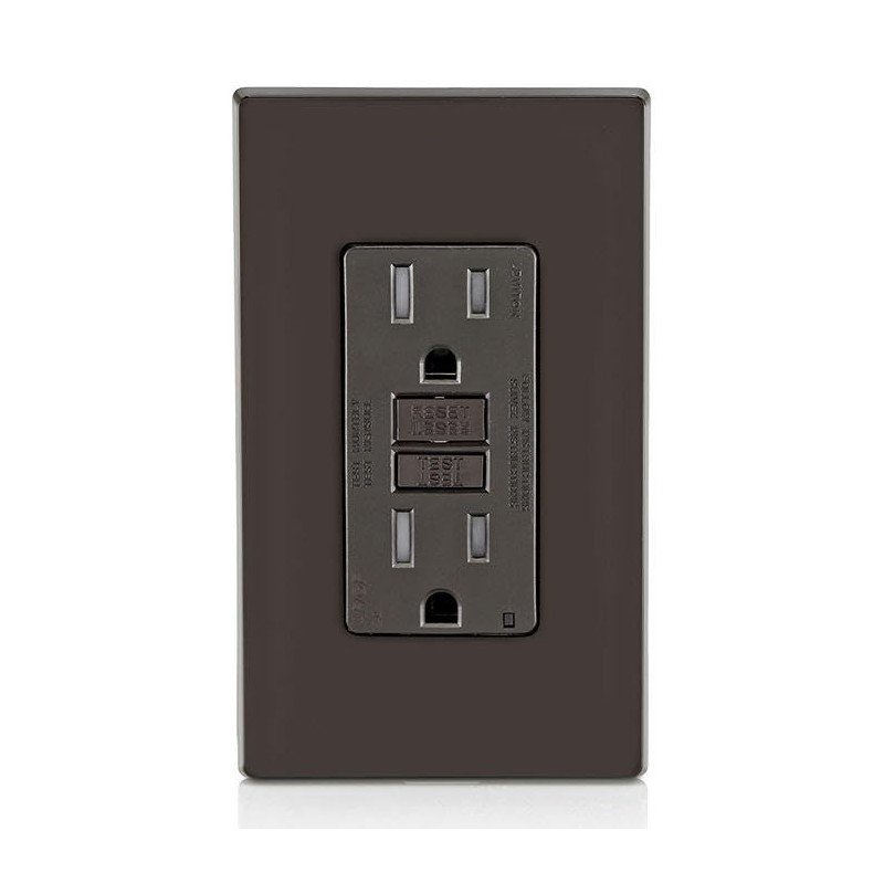 Leviton Dual-Function AFCI/GFCI Outlet, 15 Amp, Self Test, Tamper-Resistant with