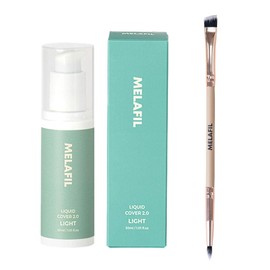 MELAFIL White Spot Waterproof Cover Makeup Concealer Liquid Made in Korea Women Men (Light (Brush Set))