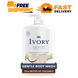 Ivory Mild and Gentle Body Wash, Coconut Scent, for All Skin Types, 35 fl oz NEW