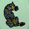 Flower Tiger Embroidered Badge Iron-on or Sew on Patch