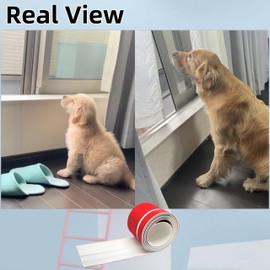 Dog Scratching Windows Sill Protector, Window sill Protector for Dogs, Prevent Dog and Cat Scratching, 4 x 1.6 inch Rubber Furniture Edge Protectors(157.4" White)