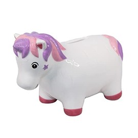 Deluxe Base Crockery Critters Unicorn Money Box Cute Animal Shaped Money Bank for Kids and Adults