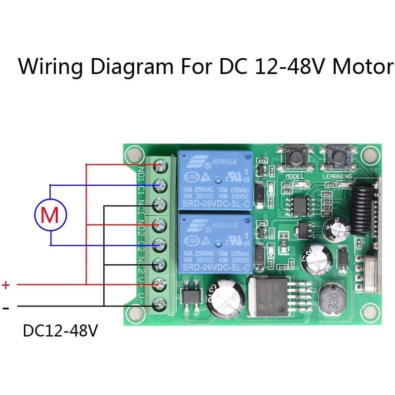 DC 12V 24V 36V 48V Wireless Remote Switch New 2