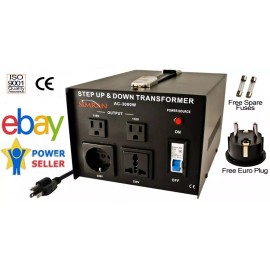 Simran AC-2000 W 110V 220V Power Converter Step Up Down Transformer 2000W