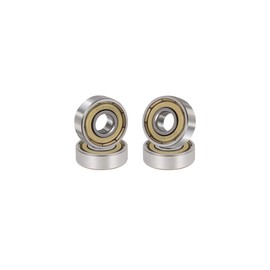 QinDa IND 623ZZ Ball Bearing (3mmX10mmX4mm) Double Shielded 623-2Z Deep Groove Bearings，Pre-Lubricated, Bearing Steel 4 PCS
