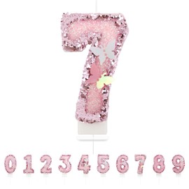 Birthday Candles Numbers Pink7