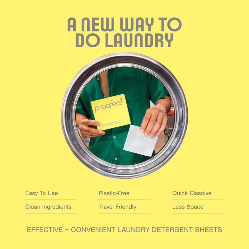 Proofed! Laundry Detergent Sheets, 96 Count, Sport Scent, The Only