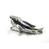 F NODE Silver Koi Fish Tie Clip Formal Wedding Party