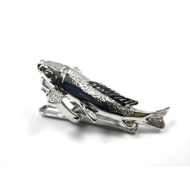 F NODE Silver Koi Fish Tie Clip Formal Wedding Party Business Men's Accessory Stylish Elegant, Alloy Steel